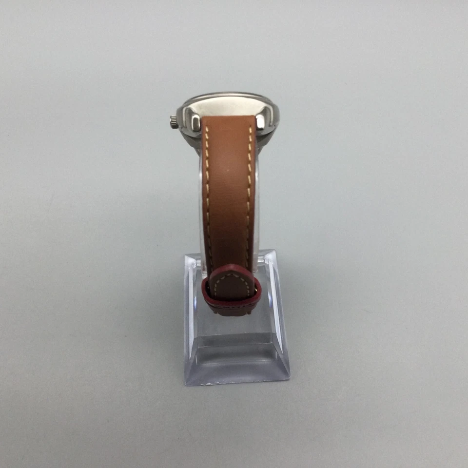 Reloj Reaction Kenneth Cole Mujer 30mm Esfera Rosa Correa Cuero Marrón Batería Nueva Foto 4 de 4