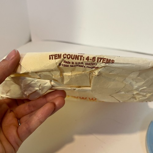 Vintage 1985 McDonald's Plate with Paper Bag Sleeve Ronald Airplane 80s - Picture 10 of 12