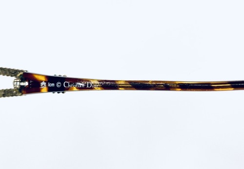 Vtg Christian Dior Gold Tortoise Metal Oval Square Glasses Austria 57 16 135 - Picture 9 of 12