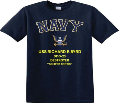 USS RICHARD E.BYRD  DDG-23  DESTROYER*EAGLE SHIRT*NAVY OFFICIALLY LICENSED