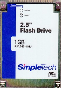 SIMPLETECH-STEC-SLFLD25-1GBJ-PANTHER-1GB-2-5-034-IDE-PATA-FLASH-DRIVE-SSD-NICE