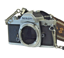 Nikon Silver 35mm SLR Film Camera Body Only - Tested Working