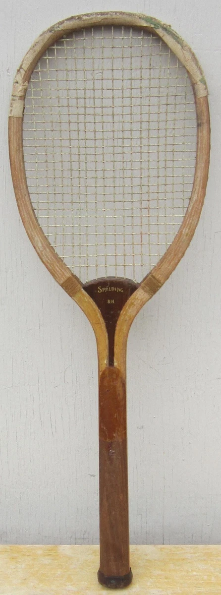Vintage Antique A.G. SPALDING BROS. D.H. TENNIS RACQUET w WOOD