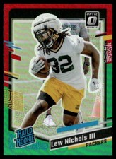 2023 Donruss Optic Rated Rookie Preview Red Green Lew Nichols III Rookie Green