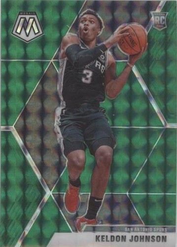 2019-20 Panini Mosaic #238 Keldon Johnson Green Mosaic RC Spurs PSA 10 GEM MINT