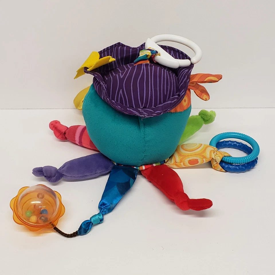 Lamaze Pulpo Pirata Bebé Arrugado Sonajero Espejo Cuna Cochecito Juguete Peluche Foto 3 de 4