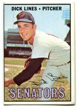 1967 Topps #273 Dick Lines ROOKIE Baseball Card - Washington Senators