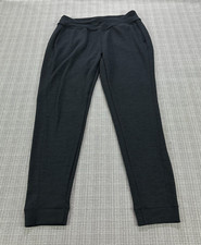 Prana Joggers Womens Large Pull On Pants Black Textured Comfort Outdoors Lounge