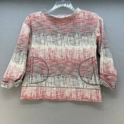 Anthropologie Postmark Etched Sunset Sweatshirt Sweater Top 3/4 Sleeves Size XS