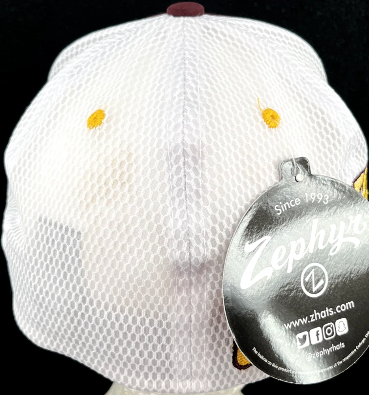 NEW Arizona State Sun Devils Zephyr Red Stretch Embroidered Mesh Cap Hat M - Image 4 of 4