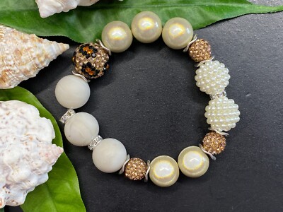 Armband Miracle Beads Leo Animal Print Strassperlen Gr. S Magic Beads #1035-3