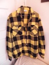 Rothco Buffalo Plaid Flannel Men's X-Large Long Sleeve Shirt, Yellow 100 Cotton