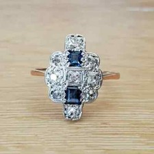 2.0Ct Art Deco Style Lab Created Diamond Anniversary 14K Rose Gold Finish Ring