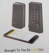 Lock Star Smart Door Lock App Control S110BBL-F Deadbolt New, Multiple Entry