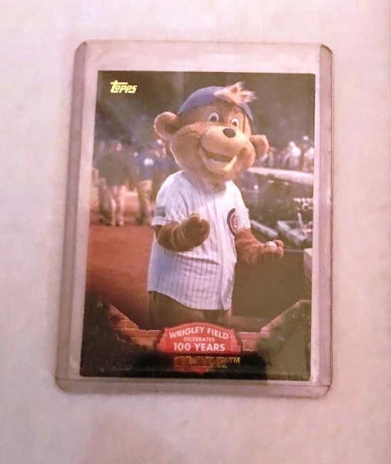 CHICAGO CUBS 3X5 FLAG, WORLD SERIES PATCH, AND CLARK MASCOT CARD - Image 4 of 4