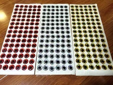 840pcs (280 gold/silver/red color)3mm 3D Holographic fishing lure eye fly tying