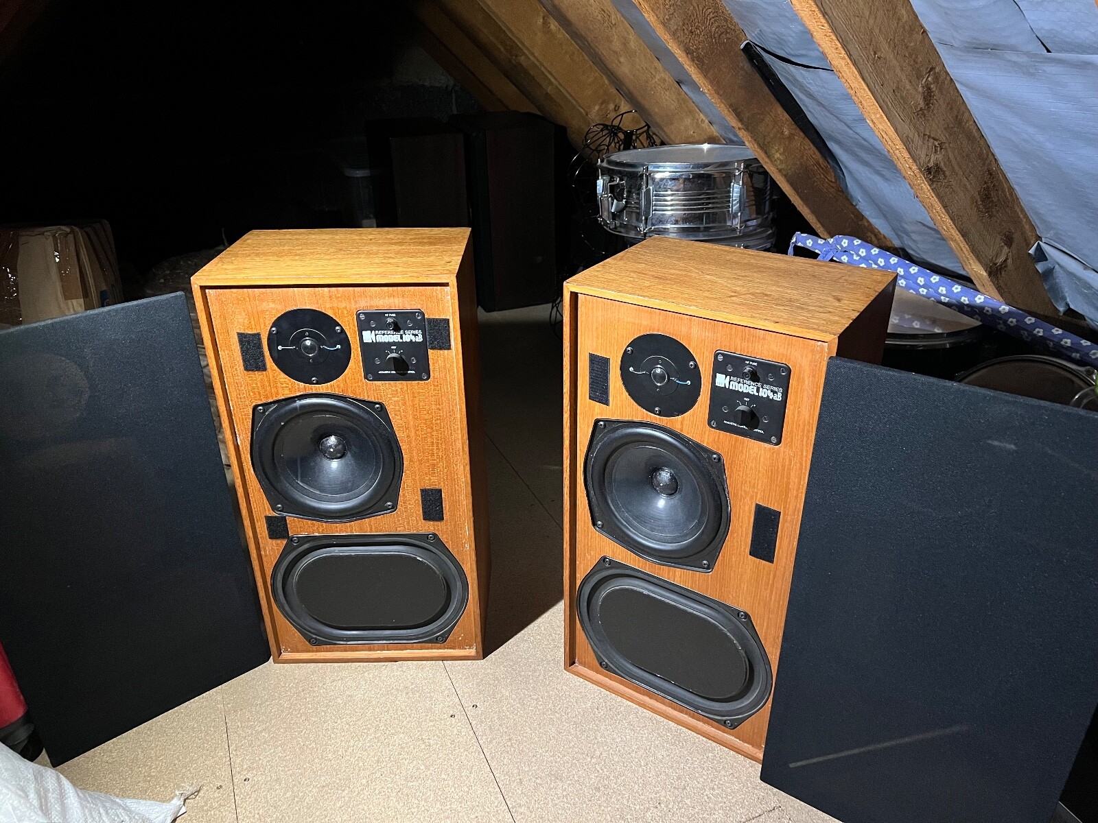 KEF Model 104aB Reference Speakers Walnut Original Warranty and