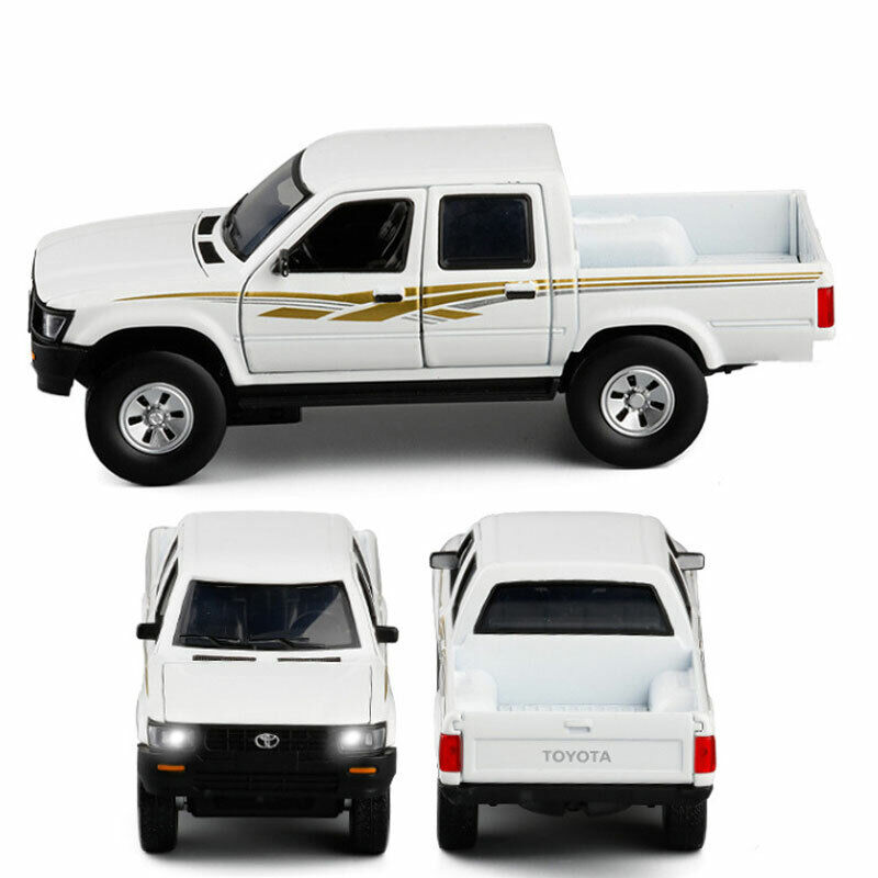 1:32 Toyota Hilux Pickup Truck Model Car Diecast Toy Vehicle Gift Kids White 