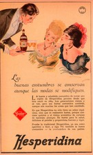  1931 AD ARGENTINA HESPERIDINA BAGLEY DECO  WOMEN WAITER APERTIF BISCUITS