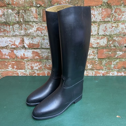 Toggi Kudu Horse Riding Boots UK 8 Black Rubber Equestrian Long Lined eBay