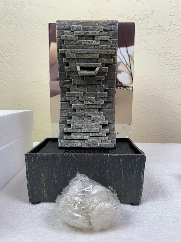 Modern Expressions Tabletop Color Changing LED Water Fountain Cascading Wall NIB - Image 3 of 4