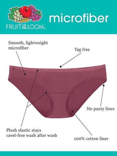 Comfortable Plus Size Microfiber Briefs 12-Pack with Ravel-Free Waistband - Picture 7 of 9