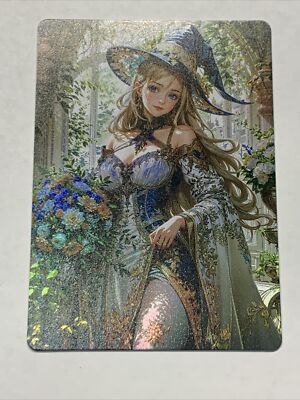 Flower Mage Princess ACG Goddess Story Card Waifu Girl Holo Anime Sexy Ai Art