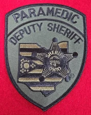 OHIO DEPUTY SHERIFF PARAMEDIC subdued green SHERIFF POLICE PATCH