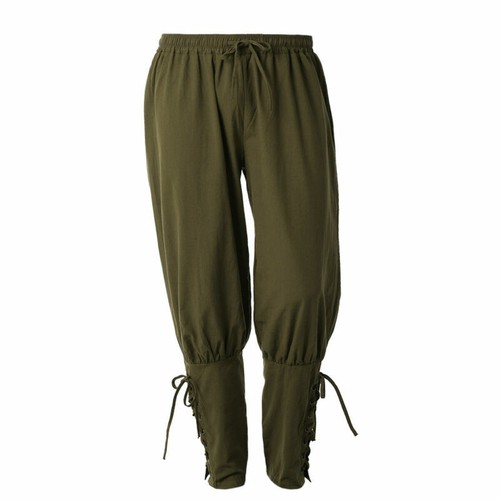 Men's Pants Medieval Reenactment Viking Renaissance Lace Up Bandage Trousers - Picture 15 of 30