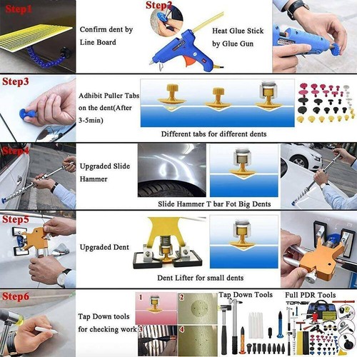 WHDZ 10Pcs Hot Melt Glue Sticks Tools Paintless Dent Repair Kits Car Supplies - Picture 5 of 5