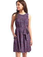 NWT Gap Shirred swing dress, MULTI COLOR SIZE XLT    #241121 W0222