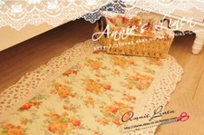 Natural Country Rose Quilted Bath/Bed/Floor Runner/mat/rug Laura Ashley Fab