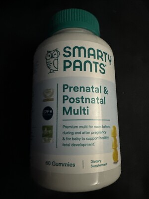 SmartyPants Prenatal & Postnatal Multi Gummies - 60ct New In Bottle Smarty Pants