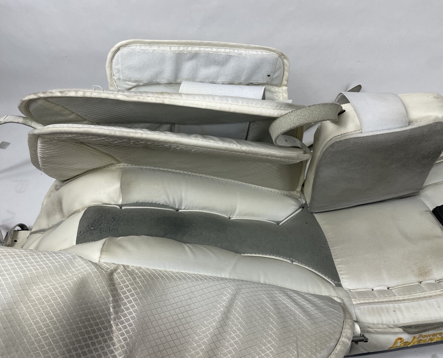 CCM 32+1 Lefevre Premier R1.9 Goalie Leg Pad Pant Leg with Straps GUC Yellow