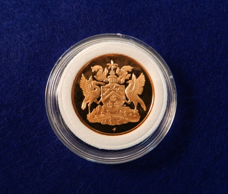1972 Trinidad and Tobago 10th Anniversary Proof 5 Cents - Beautiful Coin - Image 2 of 2