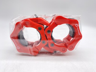 Genesis Systems - 2'' Olympic Barbell Clamps - Quick Release - Red