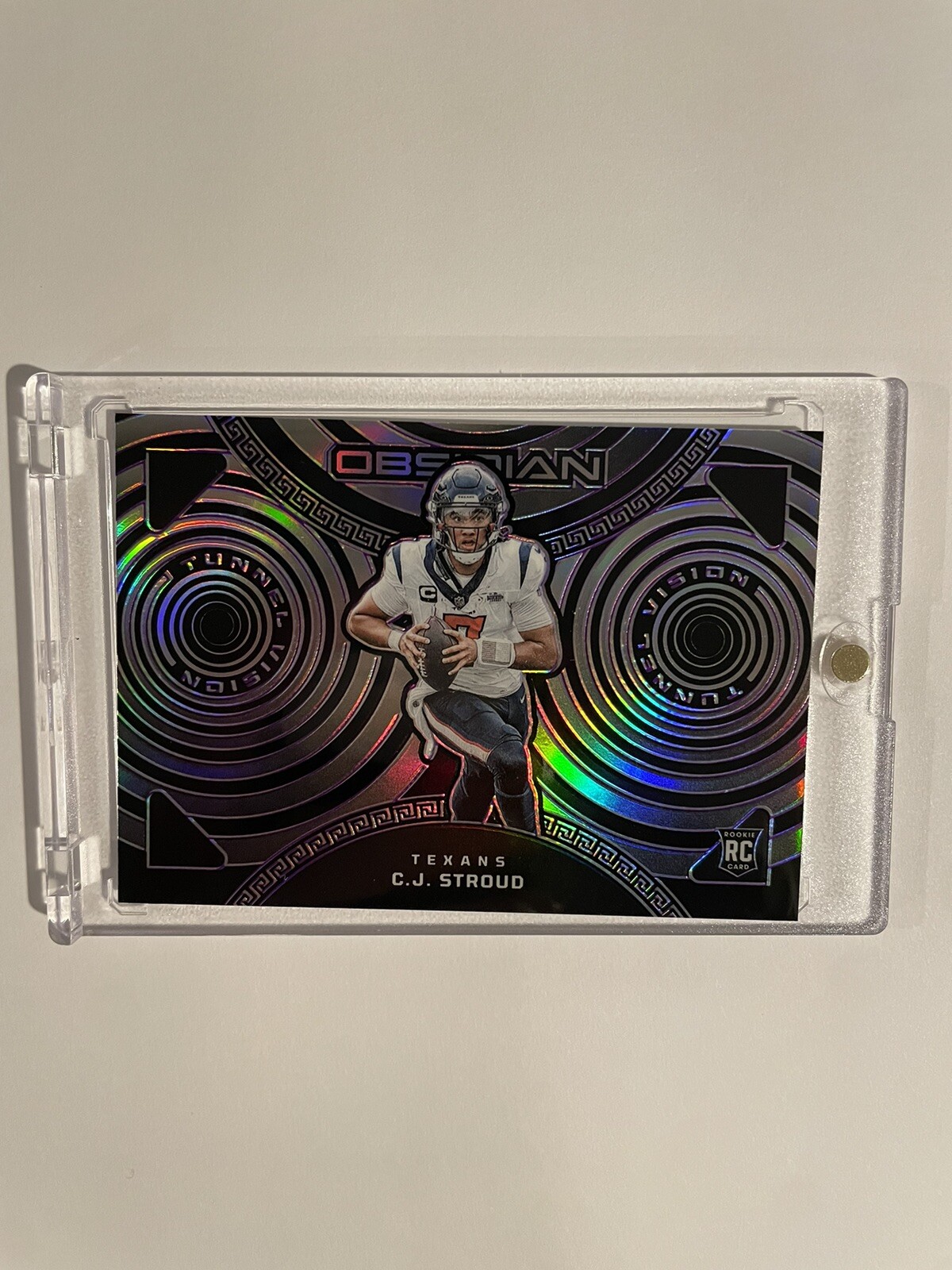 2023 FOOTBALL OBSIDIAN C.J. STROUD #2 TUNNEL VISION Purple Rookie /75 Texans