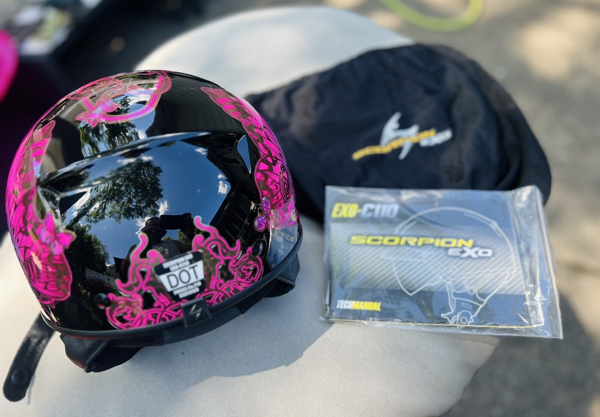 Scorpion EXO-C110 Mariposa Half Helmet Pink SizeLarge C11-2327