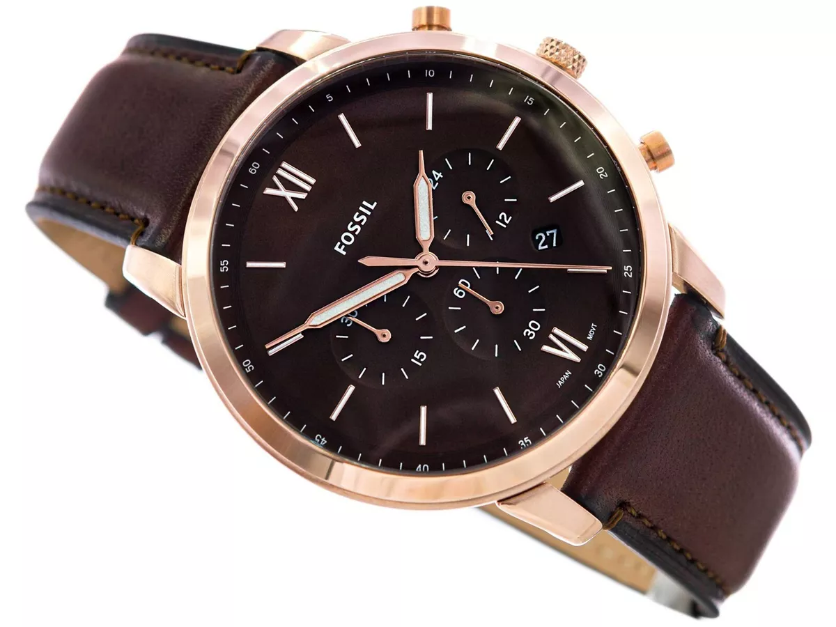 Fossil Neutra FS6026 Chronograph Brown Analog Leather Quartz Dress Men\'s  Watch | eBay