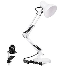 Multi-Joint Desk Lamp Adjustable Swing Arm Clamp On Desk Lamp for Office Home