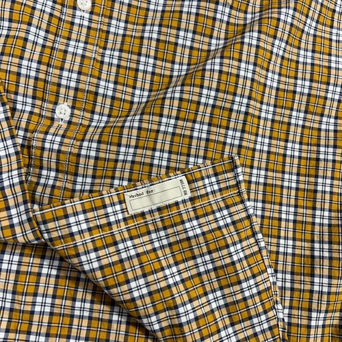 J Crew Button Down Shirt Mens M Secret Wash Plaid Slim Orange Cotton Stretch EUC - Picture 5 of 9