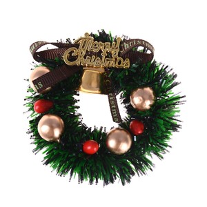 1 12 Doll House Christmas Garland Decoration Bow Bells Diy Mini