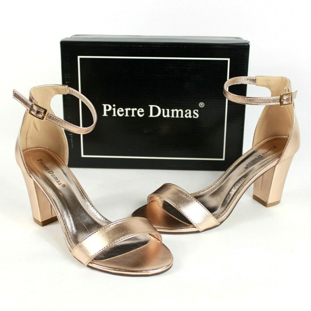 pierre dumas rose gold sandals