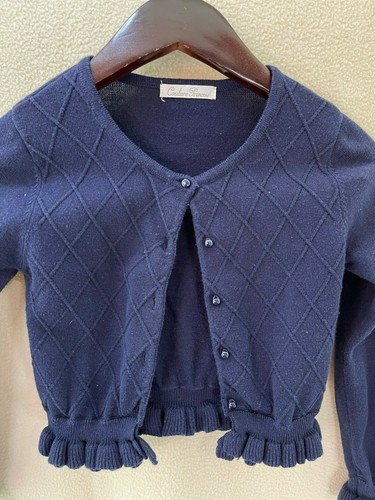 Couture Princess/XOXO Cardigan & Pink Ruffle Pants Outfit (2-Piece Set) 6/8 - Picture 8 of 12
