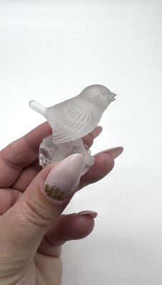 Goebel Crystal Collection Vogel Glas Bleikristall Kristall Figur Satiniert