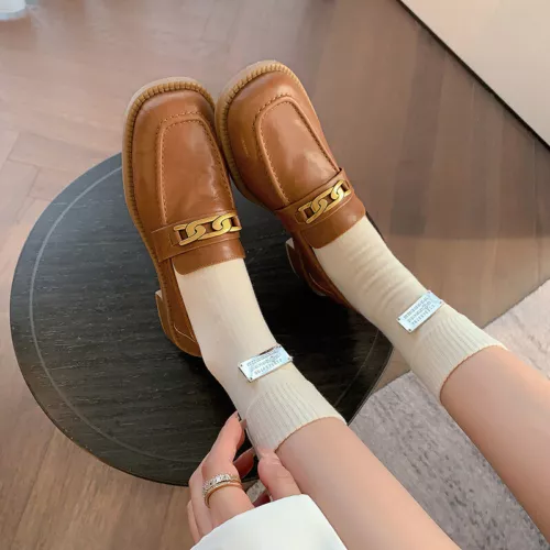 Zapatos individuales Tod's para mujer boca profunda con tacones gruesos y zapatos bajos - Imagen 2 de 6