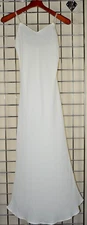 Slip Dress VTG Wondermaid Size S/M 50s Soft Ivory Long Shapely Fit Light Flowy
