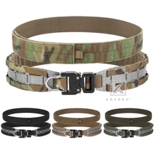 KRYDEX Tactical Belt Tegris Rigid Duty Belt Cobra Buckle D-ring Laser-Cut Molle