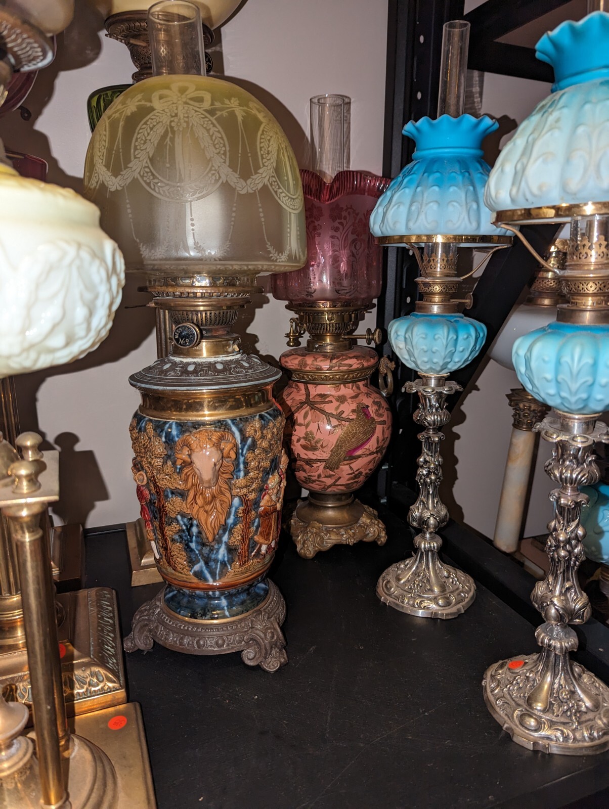 ANTIQUE VICTORIAN OIL LAMP eBay