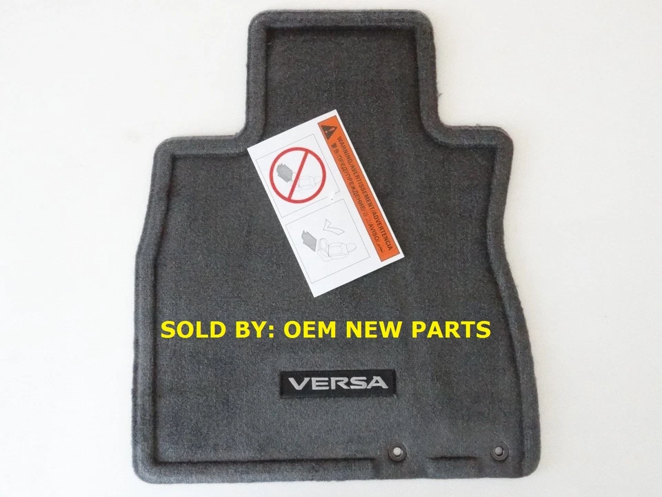 2014-2019 Nissan Versa Note Floor Mats Carpeted (4-Piece) Gray Genuine OEM - Image 2 of 4